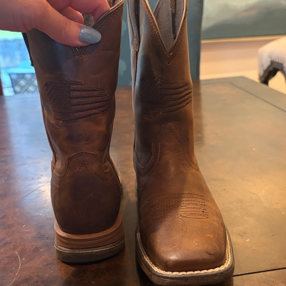 Ariat boys Brown Western Boots / worn once for a few hours - Picture 7 of 11